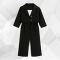 Short Coat Trouser 3 Part Black Set