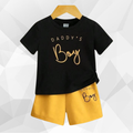 Black Daddy's Boy T-Shirt Set