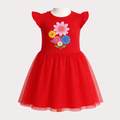 Red Flora Frock