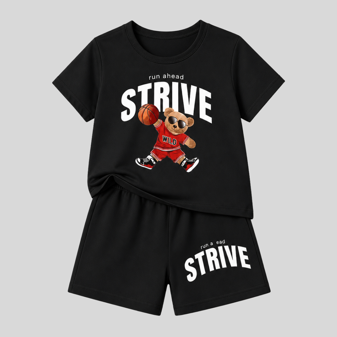 Bear Strive Black T-Shirt Set