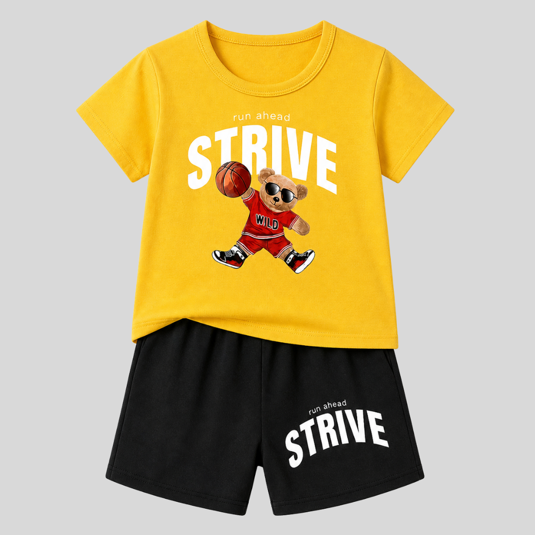 Bear Strive Yellow T-Shirt Set
