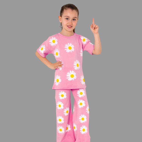 Pink Flower T-Shirt SET