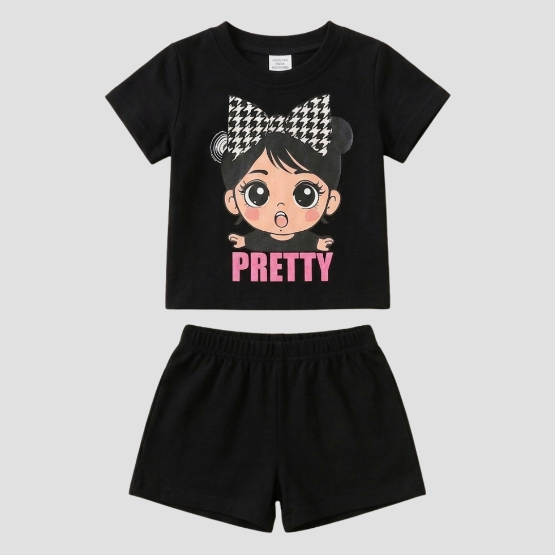 Black Pretty T-Shirt Set