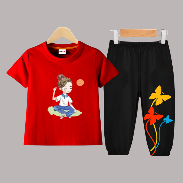 Cute Baby Red T-Shirt SET