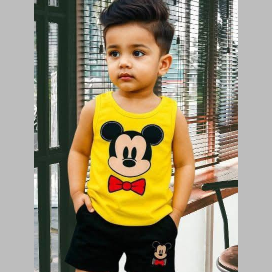 Yellow Micky T-Shirt Set