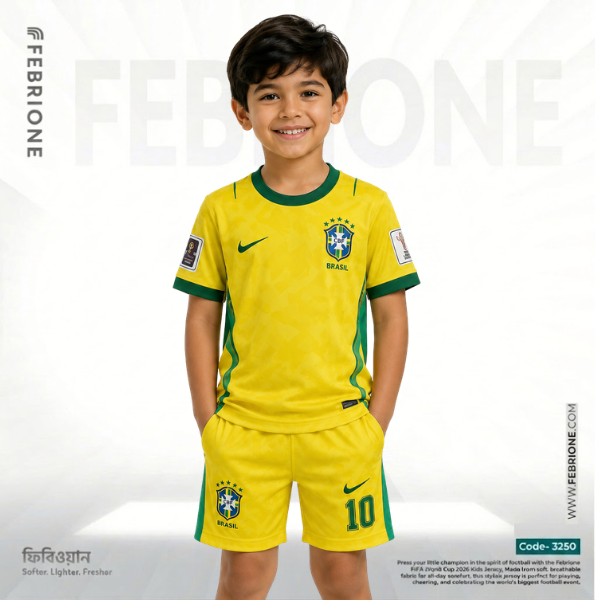 Brazil FIFA  Kids Jersey and Pant – Premium