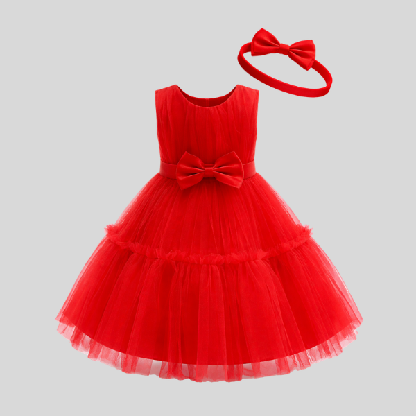 Red Princess Gawn with Hair Band