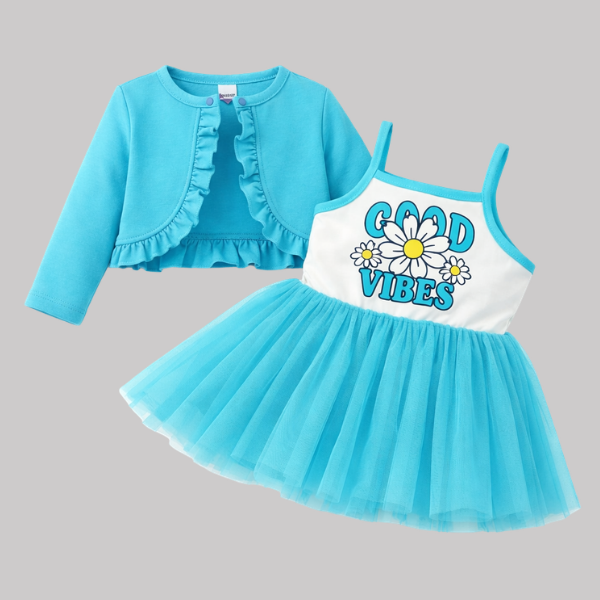Sky Blue Daisy Gawn Set