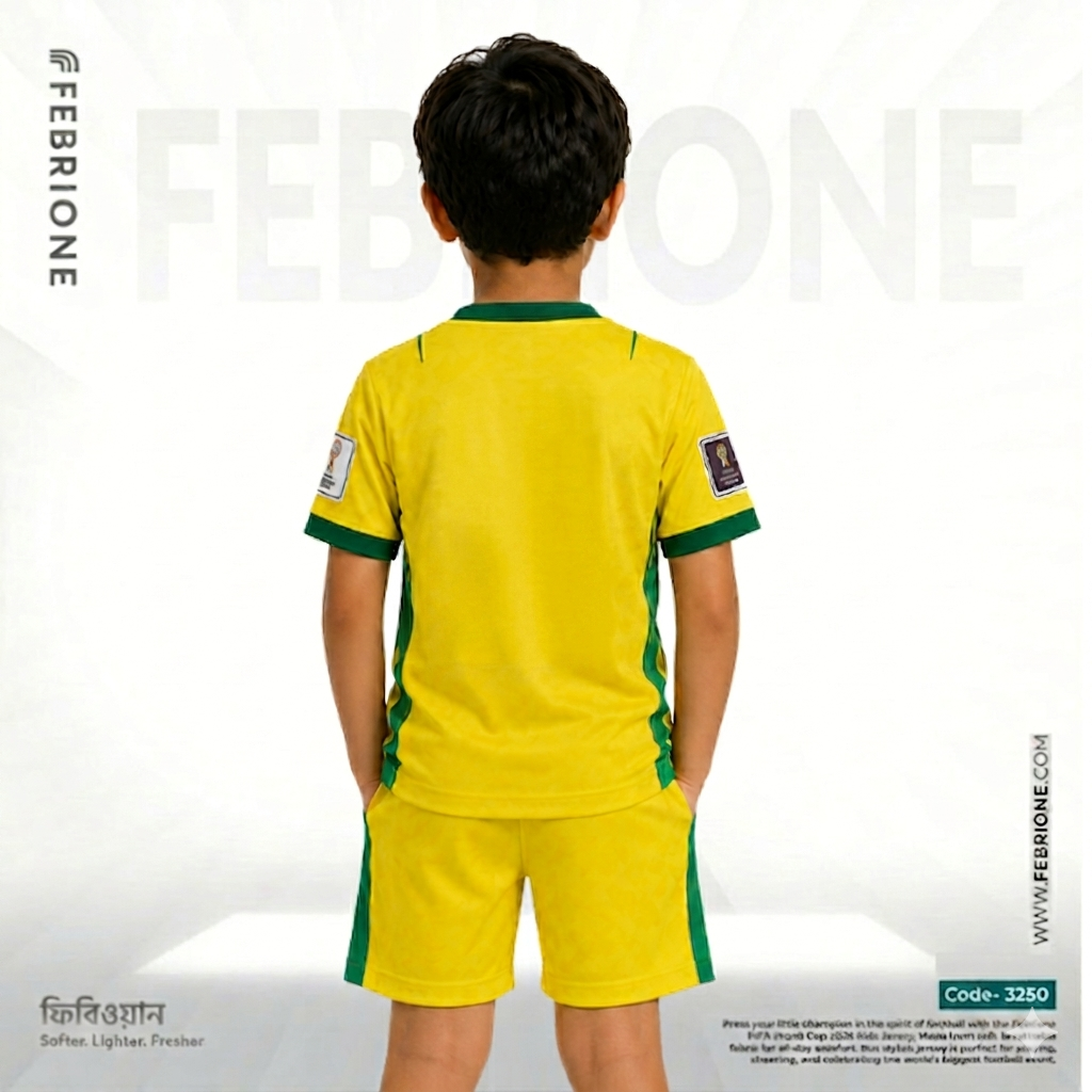 Brazil FIFA  Kids Jersey and Pant – Premium