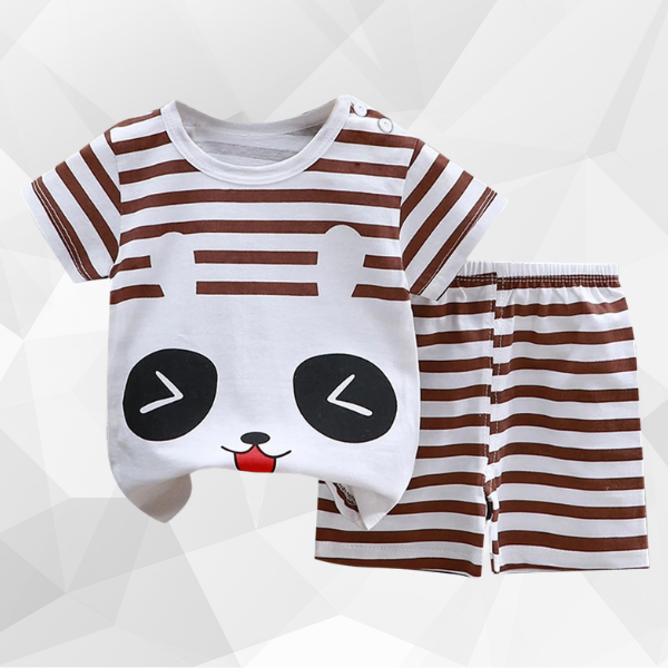 Coffee Stripe T-Shirt Set