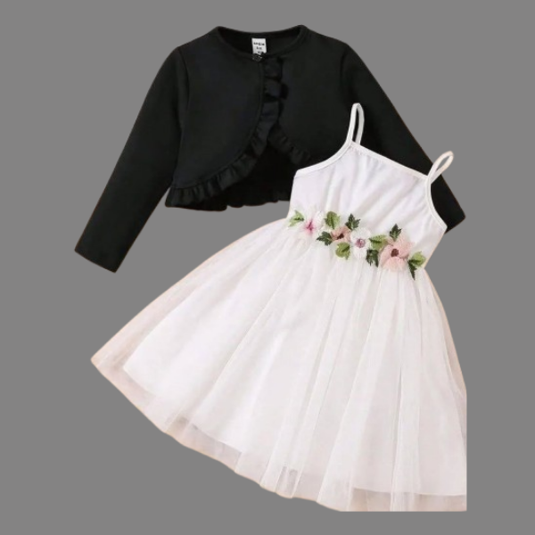 Black White Fancy Gawn Set