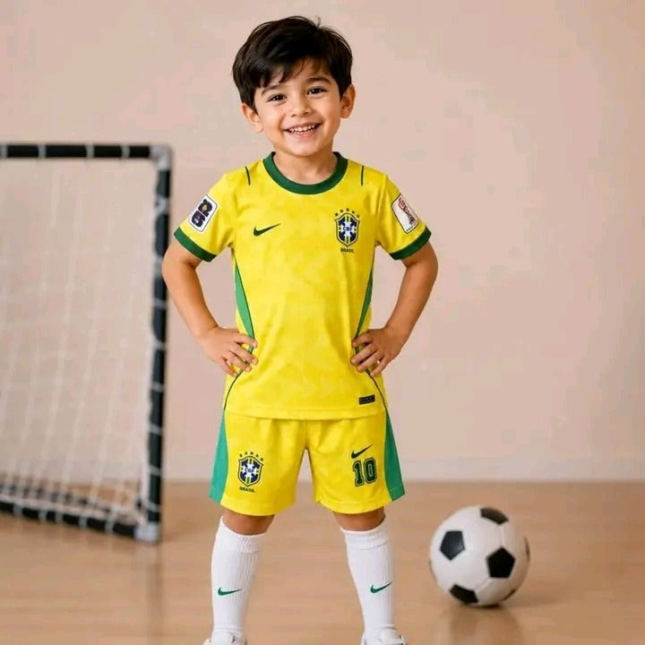 Brazil FIFA  Kids Jersey and Pant – Premium