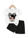 Cute Baby Girl Printed T-Shirt Set