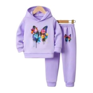 Lavender Butterfly Hooded Tracksuit